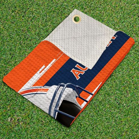 Northwest NCAA Auburn Tigers Golf Towel, Official Licensed Microfiber Waffle Fabric, Absorbent 16x25 in Club Cleaning Accessory, Light Up Design in Saudi Arabia