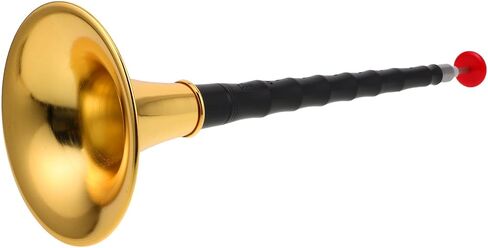 Ipetboom Traditional Chinese Suona Wind Instrument in Resin Ebony Finish D Key with Gold-plated Bell for Beginners, High-strength Anti-corrosion Folk Music Instrument Suitable for Practice in Saudi Arabia