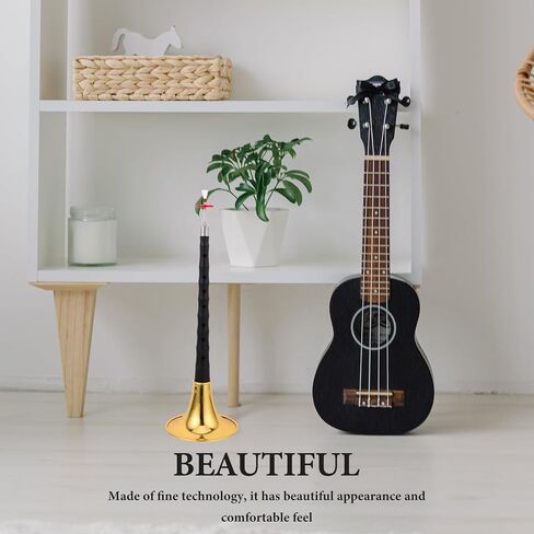 Toyvian Traditional Chinese Suona Instrument for Beginners, Resin Ebony Style Suona with Gold-plated Bell, High Strength Anti-corrosion Woodwind Instrument for Folk Music Practice in Saudi Arabia