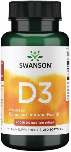 Swanson Vitamin D3 400IU (10 MCG) 250 SGELS in Saudi Arabia