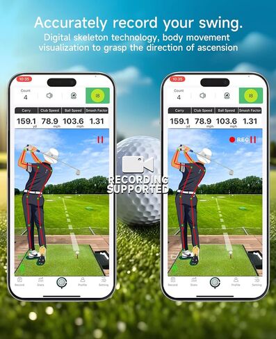 Portable Golf Launch Monitor Pro X1 Plus, Simulators for Home & Training, Mobile Launch Monitor for Golf Swing Analysis, Tracker & Swing Analyzer, Indoor Outdoor Use, Up to 10 Hours Battery Life. in Saudi Arabia