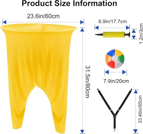 مجموعة ألعاب عيد الفصح المكونة من 17 قطعة من Granny Pants Yard Game، 2 سروال الجدة المضحك كبير الحجم مع 10 كرات، 2 مضخة هواء، ألعاب القذف في الهواء الطلق للأطفال في الفناء الخلفي في الحديقة وعيد الفصح وحفلات لم الشمل من 4 سنوات فما فوق in Kuwait