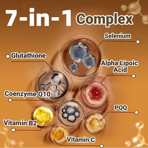 7-in-1 Liposomal Glutathione Liquid – 4 Fl. Oz – Glutathione Supplement with PQQ, CoQ10, Vitamin C & B2 – Antioxidant for Immune & Energy Support – 60 Day Supply in Saudi Arabia