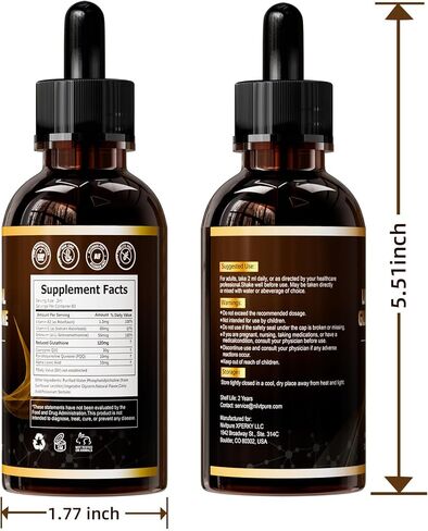 7-in-1 Liposomal Glutathione Liquid – 4 Fl. Oz – Glutathione Supplement with PQQ, CoQ10, Vitamin C & B2 – Antioxidant for Immune & Energy Support – 60 Day Supply in Saudi Arabia