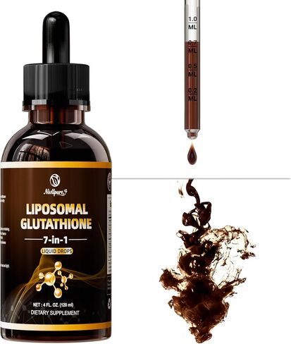 7-in-1 Liposomal Glutathione Liquid – 4 Fl. Oz – Glutathione Supplement with PQQ, CoQ10, Vitamin C & B2 – Antioxidant for Immune & Energy Support – 60 Day Supply in Saudi Arabia