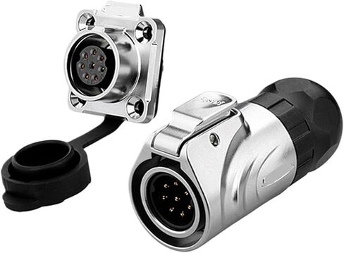 LP16 8-pin aviation and socket metal round PIN pin power signal industrial connector(Flange female seat) in Kuwait