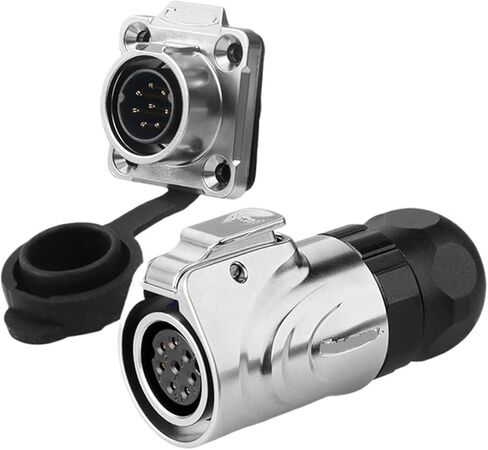 LP-16 connector 8-pin female male metal flange box installation aviation socket(Flange reverse installation) in Kuwait