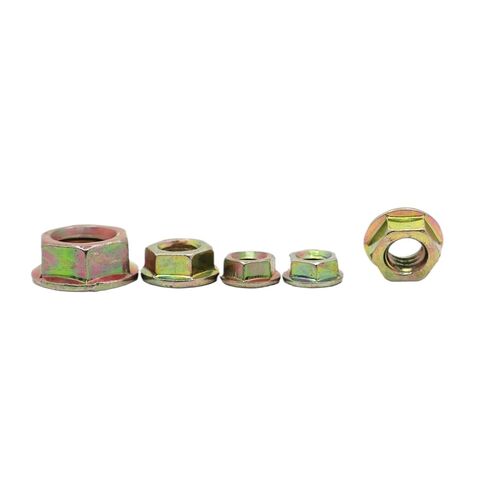 Lock Nuts, 5/10/20pcs M3 M4 M5 M6 M8 M10 Color Zinc Carbon Steel Hexagon Hex Head Serrated Spinlock s Locking Lock Nut(M6 10pcs) in Saudi Arabia