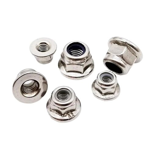 Lock Nuts, 2/5/10pc M3 M4 M5 M6 M8 M10 M12 Black Carbon 304 A2 Stainless Steel Hex Flange Nylon Insert Lock Nut Self-Locking Nylock Locknut(Silver Carbon Steel,M3 10pcs) in Saudi Arabia