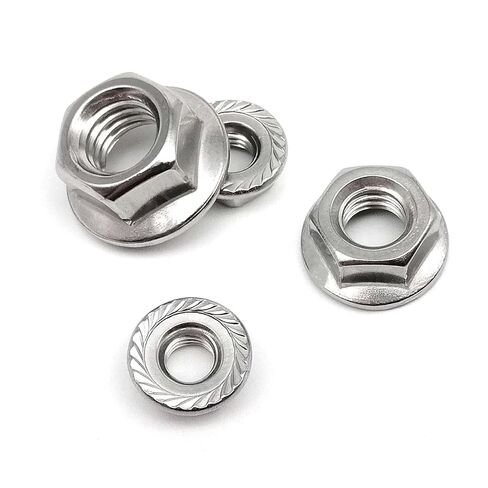 Lock Nuts, 2/10X M4 M5 M6 M8 M10 M12 Reverse Opposite Left Hand Thread 304 A2 Stainless Steel Hexagon Hex Serrated Lock Spinlock(10cs M5) in Saudi Arabia