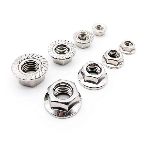 Lock Nuts, 5/50pcs M3 M4 M5 M6 M8 M10 M12 Stainless Steel Metric Thread Hexagon Hex Head Serrated Spinlock Locknut DIN6923(20pcs M8) in Saudi Arabia