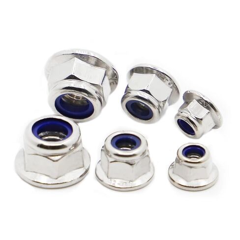 Lock Nuts, M3 M4 M5 M6 M8 M10 M12 304 A2-70 Stainless Steel Hex Flange Nylon Insert Lock Nut Self-Locking Nylock Locknut(M12 1pc) in Saudi Arabia