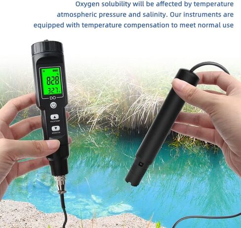 Digital Dissolved Oxygen Meter for Aquariums and Aquacultur, Water Quality Tester, 0.0-40.0mg/L Oxygen Analyzer&Detector for Precise Dissolved Oxygen Testing in Saudi Arabia