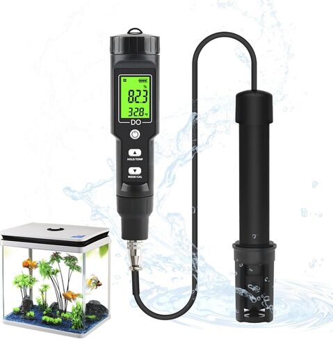 Water Quality Tester, Digital Dissolved Oxygen Meter Oxygen Analyzer, Concentration Tester 0.0-40.0mg/L Dissolved Oxygen Test Dissolved Oxygen Detector in Saudi Arabia