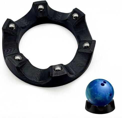 moniko 360° Rotating Bowling Ball Display Stand with Bearing Spinner, Multi-Angle Grip for Easy Polishing & Cleaning, Universal Cup Holder for All Ball Types - Ideal for Bowling Sports Enthusiasts in Kuwait