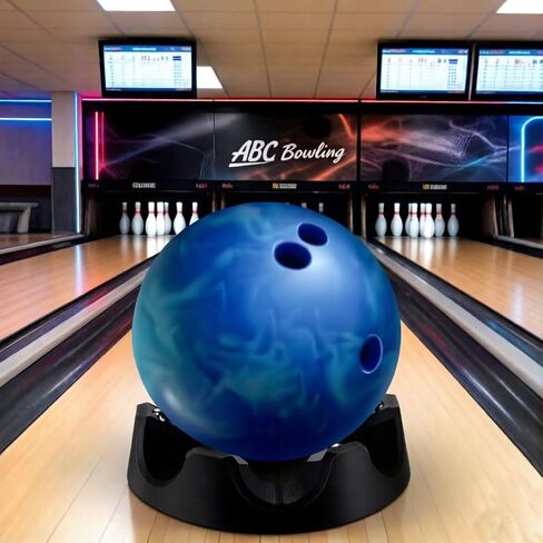 moniko 360° Rotating Bowling Ball Display Stand with Bearing Spinner, Multi-Angle Grip for Easy Polishing & Cleaning, Universal Cup Holder for All Ball Types - Ideal for Bowling Sports Enthusiasts in Kuwait
