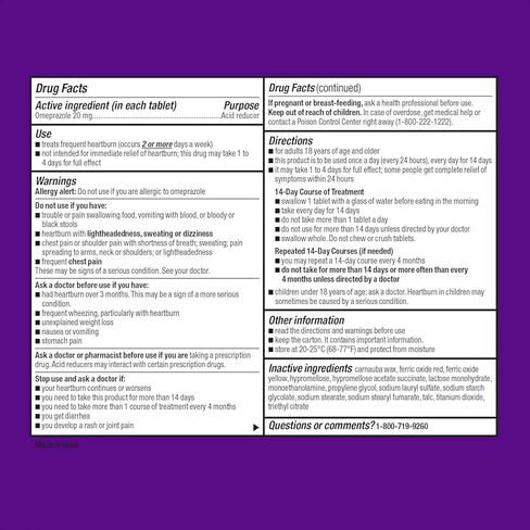 Equate Omeprazole 20 mg Acid Reducer, Delayed Release Tablets, 42 Count - Effective Heartburn Relief for Up to 24 Hours + Create Sticker in Saudi Arabia