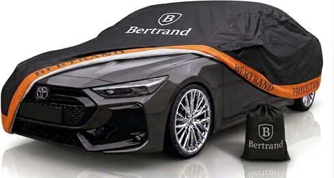 Premium Car Cover – Waterproof 6-Layer Protection, Cotton-Lined, 100% UV Resistant – Reduces Hail Impact – Windproof, Breathable, Driver-Side Zipper – Universal Fit for Sedans & SUVs (XL) in Saudi Arabia