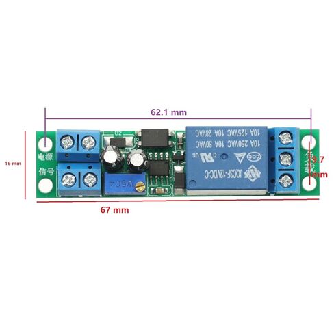 2Pcs DC 12V Timer Relay Adjustable Signal Trigger Timing Timer Delay Turn Off Delay Timer Switch Automatic Start with Optocoupler in Saudi Arabia