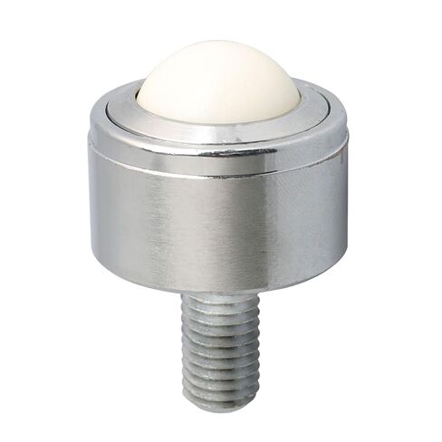 BQLZR 25 مللي متر الصلب النايلون الكرة نقل المعادن تحمل وحدة الكرة عجلة ناقل الأسطوانة M12x25mm الموضوع الجذعية المذرة in Kuwait