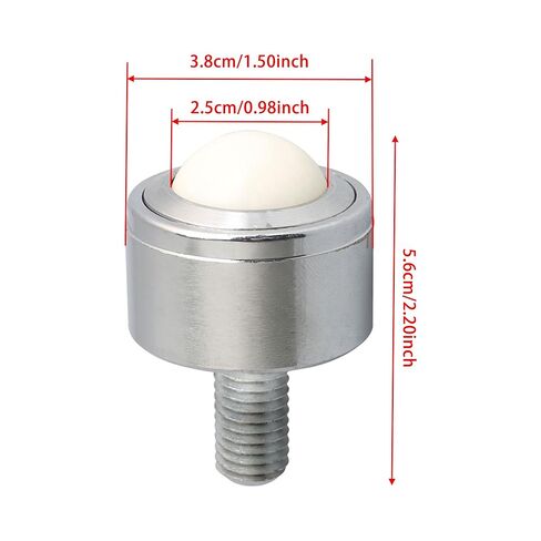BQLZR 25 مللي متر الصلب النايلون الكرة نقل المعادن تحمل وحدة الكرة عجلة ناقل الأسطوانة M12x25mm الموضوع الجذعية المذرة in Kuwait