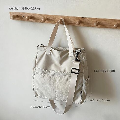 حقائب حمل Crossbody للنساء حقيبة القماش الخشن مع حقيبة الظهر الصالة الرياضية على الكمبيوتر المحمول حمل حقائب اليد للمشي لمسافات طويلة شاطئ العمل غير الرسمي للتسوق in Kuwait