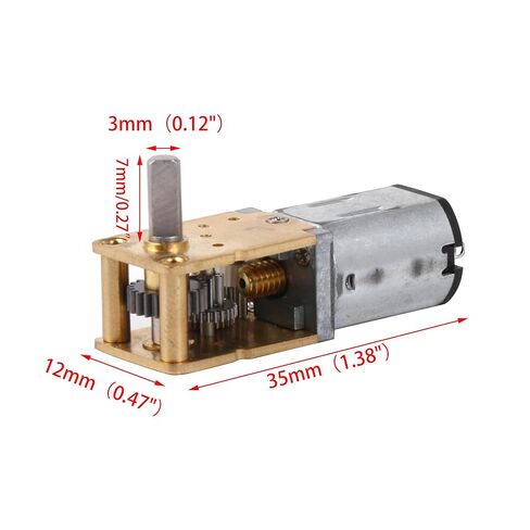 BQLZR DC3V 16 دورة في الدقيقة محرك صندوق التروس الصغير N20 جزء مع عمود 3 مم in Kuwait