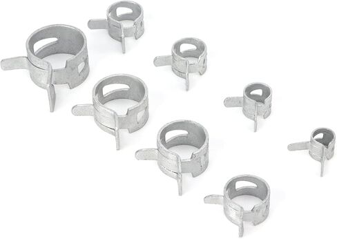 Fafeicy Hose Clamps 304 Stainless Steel 160Pcs Assortment for Fuel Line Automotive Repair with 8 Sizes 6.5mm to 18mm Durable Spring Clamp/Holder in Saudi Arabia