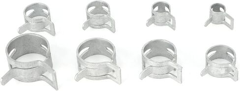Fafeicy Hose Clamps 304 Stainless Steel 160Pcs Assortment for Fuel Line Automotive Repair with 8 Sizes 6.5mm to 18mm Durable Spring Clamp/Holder in Saudi Arabia