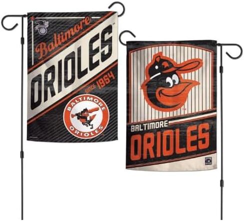 أعلام حديقة WinCraft BALTIMORE ORIOLES/COOPERSTOWN 2 جانب 12.5 بوصة × 18 بوصة، بيج، برتقالي، أسود، أبيض in Saudi Arabia
