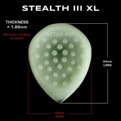 حزمة اختيار جيتار Acoustik Attak Bass - 4 اختيارات لتشكيل النغمات من أجل الصفعة والزمجرة والضرب والدقة | كمين + Stealth III XL + Surge II + Juggernaut | قبضة مضادة للانزلاق، نايلون متين (16 قطعة) in Saudi Arabia