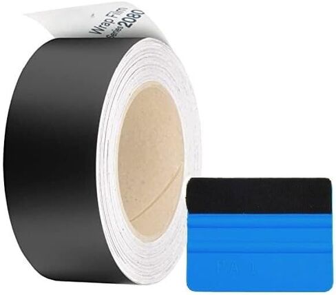 3M Black Vinyl Wrap Film Series 2080 1080 Kit for Black Gloss Out Chrome Delete Window Trim Door Trim Free Tool Kit (Matte Black, 2 Inches 5FT) in Kuwait