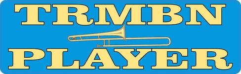 StickerTalk TRMBN Player Trombone Magnet, 10 inches by 3 inches in Saudi Arabia
