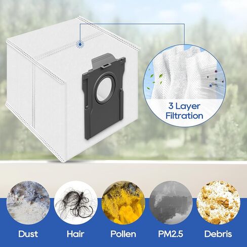 Accessories Compatible for Mova P10 Pro Ultra / Gen 2, P50 Pro Ultra, for Dreame L40 Ultra / Gen 2, for Dreame X40 Ultra Robot Vacuum, 2 Brushes, 4 Dust Bags, 4 Mop Pads, 4 Filters, 4 Side Brushes in Kuwait