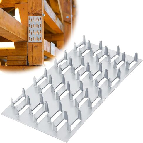 130 Pack 2"x4" Pronged Truss Plate, Truss Brackets with Galvanized Steel Fork Tooth, Mending Plates for Wood Trusses Construction in Saudi Arabia