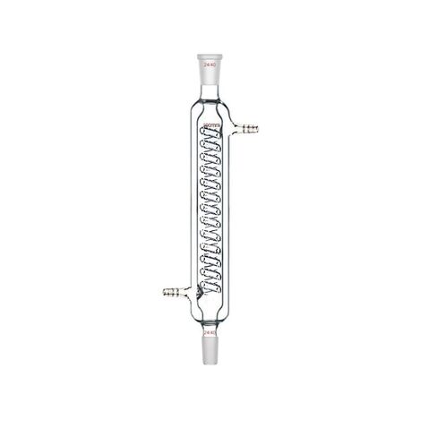 300mm 24/40 Glass Coil Jacketed Condenser Coiled High Efficiency Double Jacket Lab Glassware in Saudi Arabia