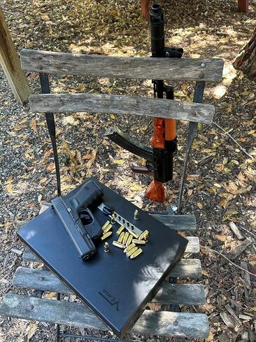 صندوق تخزين الأسلحة التكتيكية بقفل علوي على شكل حرف V، أسود in Kuwait