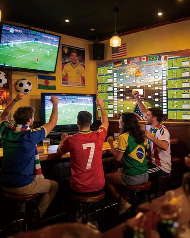 GAMSOD 2026 World Cup Schedule Poster – 39x59 Inches Tournament Bracket Wall Chart with Reusable National Flags Sticker& Hooks, DIY Predict Game Results, Great Soccer Fan Gift for Game Day Party in Saudi Arabia