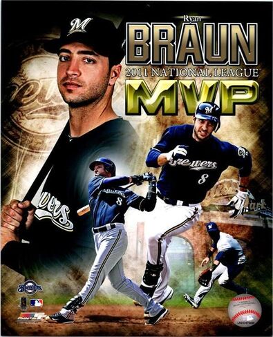 مستودع التوقيعات 725986 8 × 10 بوصة. Ryan Braun Milwaukee Brewers 2011 NL MVP Collage Photofile صورة مرخصة in Saudi Arabia
