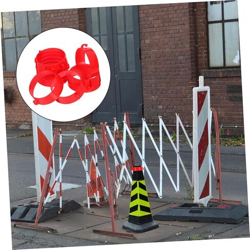 10PCS Plastic Traffic Cone Chain Connector Red Safety Chain Link Hook Ring for Road Barriers and Construction Sites in Saudi Arabia