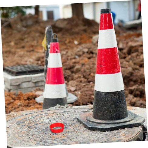 10PCS Plastic Traffic Cone Chain Connector Red Safety Chain Link Hook Ring for Road Barriers and Construction Sites in Saudi Arabia