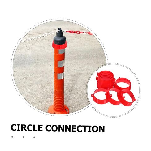 10PCS Plastic Traffic Cone Chain Connector Red Safety Chain Link Hook Ring for Road Barriers and Construction Sites in Saudi Arabia