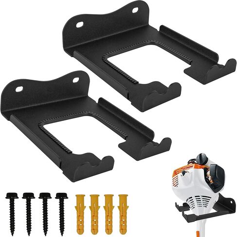 2Pcs Garage Organizer Trimmer Rack,Garden Power Tool Hanger Weed Whackers Holder Wall Mounted for Grass Trimmer, Hedge Trimmer, Garage Trimmer,Garage Organization Storage Shed Organizer in Saudi Arabia