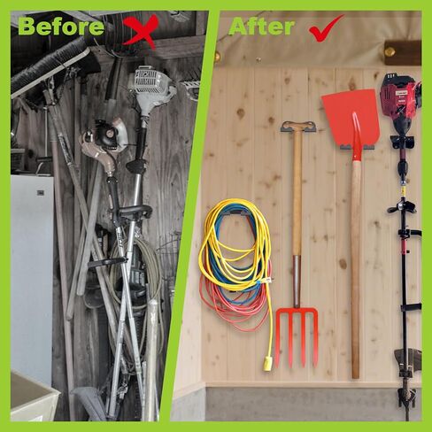 2Pcs Garage Organizer Trimmer Rack,Garden Power Tool Hanger Weed Whackers Holder Wall Mounted for Grass Trimmer, Hedge Trimmer, Garage Trimmer,Garage Organization Storage Shed Organizer in Saudi Arabia