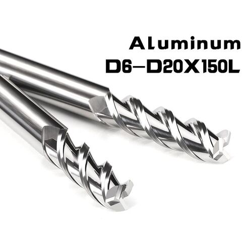 1 قطعة مطحنة نهاية كربيد HRC55 3 الناي الألومنيوم قاطعة المطحنة D6-D20 150L HSS CNC مستقيم عرقوب لمعالجة النحاس المعادن in Kuwait