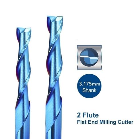 1 قطعة 2 الناي مربع الأنف نهاية مطحنة 3.175/4/6/8/10/12 مللي متر عرقوب CNC راوتر بت الصلبة كربيد دوامة قاطعة المطحنة لأداة نجارة in Kuwait