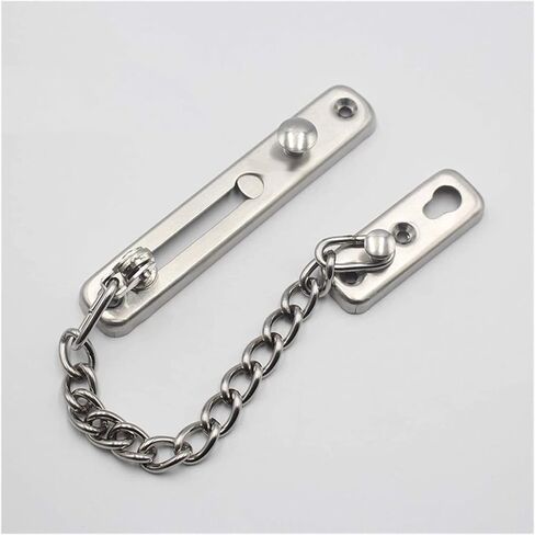 Door Chain Lock,Chain Safe Buckle,Latch Safety Limiter,Home Door is Fixed by Chain, Security Inside The Anti-Theft, Safety Reinforcement,Insurance Buckle, Metal 2PCS (Co(Black) in Saudi Arabia