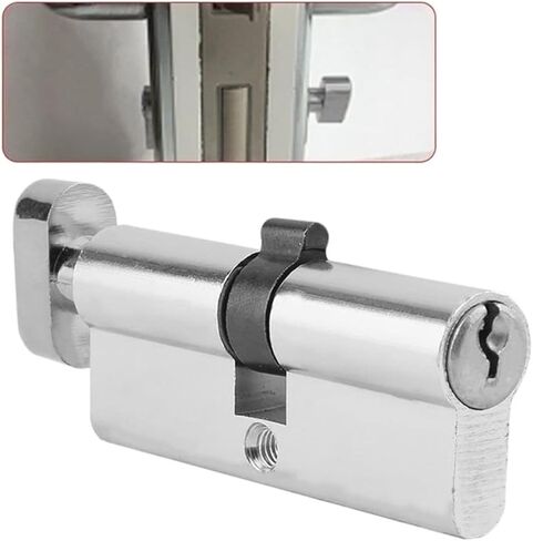 Chain Lock Aluminum Alloy Door Lock Lock core Household Anti-Theft Anti-Jamming Anti-Drilling Silver Key Adjustment kit Tool in Saudi Arabia