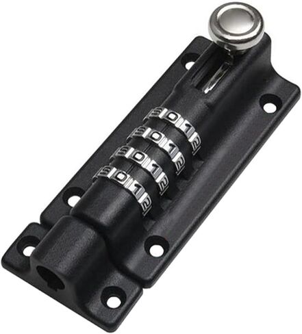 مزلاج قفل قفل أسود فضي بولت باب معدني مزلاج مجموعة أرقام قفل في الهواء الطلق المنزل بوابة الخشب الأجهزة in Kuwait