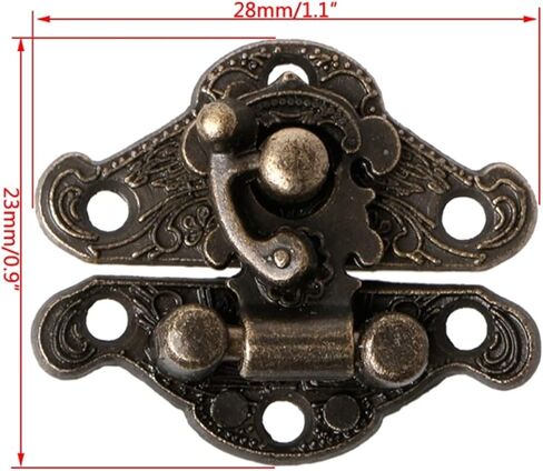 مزلاج قفل سبائك الزنك مزلاج غلق بمشبك وسادة قفل الصدر لوحة لخزانة صندوق المجوهرات الخشبية in Kuwait